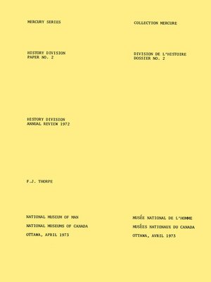 cover image of History Division Annual Review, 1972